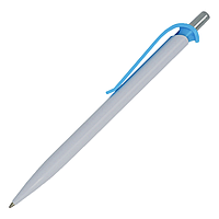 Ручка шариковая, пластиковая, белая/голубой, Efes