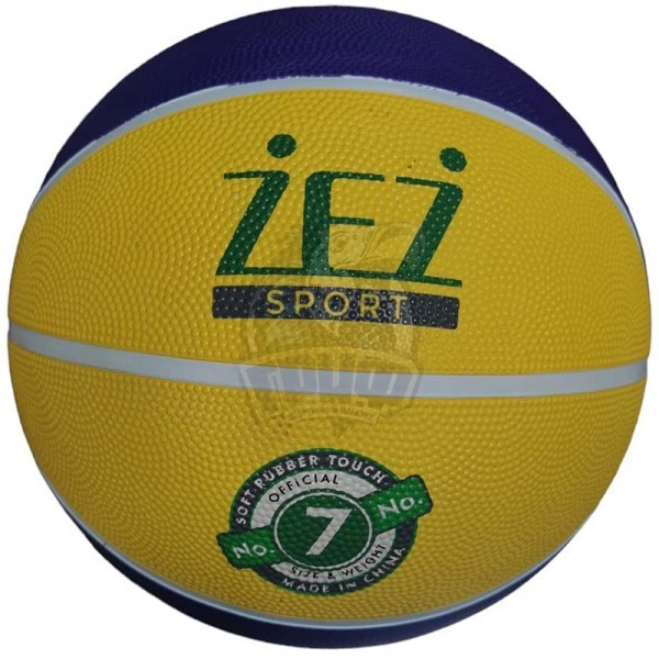 Мяч баскетбольный любительский Zez Sport Indoor/Outdoor №7 (желтый/фиолетовый) (арт. Z23-7-ФЖ)