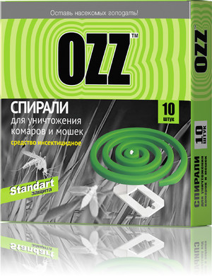 Спирали от комаров OZZ 10шт - фото 1 - id-p226448205