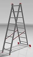Новая высота Лестница алюминиевая 2-х секц. NV1220 (8 ступ. 214/344см, 6.0кг) Новая Высота