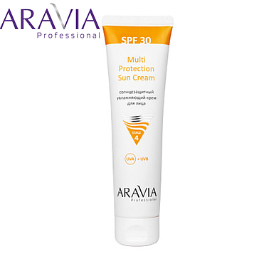 Солнцезащитный крем СПФ 30 Aravia Multi Protection Sun Cream  SPF30 100мл