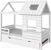 Стилизованная кровать детская Millwood Roxy с дополнительным спальным местом