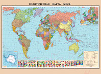 Настенная карта Белкартография Политическая плоттерный вывод 167x121см