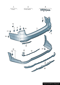 Молдинг алюминиевый AUDI A6 VAG 4K9807791  3HB