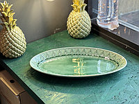 Тарелка керамическая овальная, 35,5 см