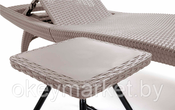 Комплект шезлонгов Keter Pacific Set + столик (2 шезлонга + столик) Cappuccino, фото 3