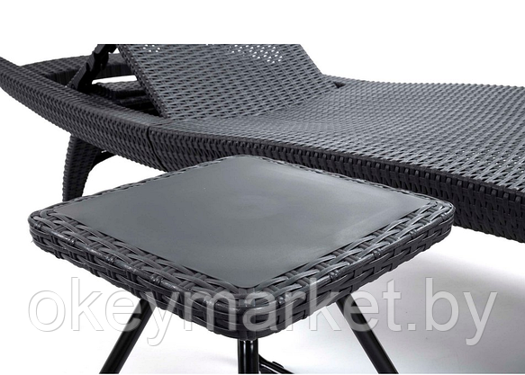 Комплект шезлонгов Keter Pacific Set + столик (2 шезлонга + столик) графит, фото 2