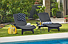 Комплект шезлонгов Keter Pacific Set + столик (2 шезлонга + столик) графит, фото 6