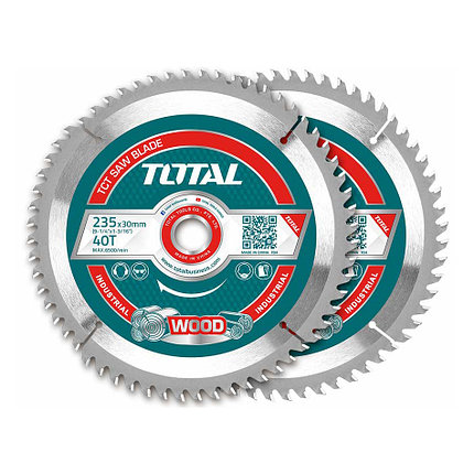 Диск пильный 235x30 мм 40 зубьев по дереву TOTAL TAC2316252 (2 шт), фото 2