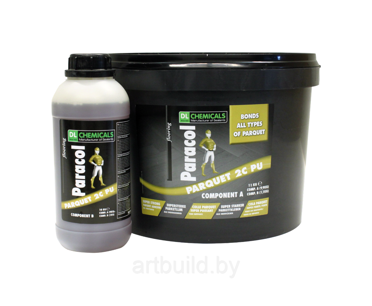 Паркетный полиуретановый клей Paracol Parquet 2C PU