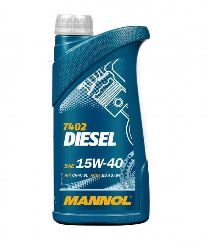 15W-40 Масло моторное, минеральное MANNOL Diesel 7402, 1л