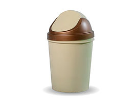 Ведро офисное для мусора с крышкой 9л.(круглое)