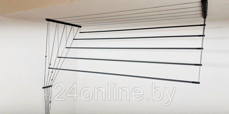 Сушилка для белья Потолочная Comfort Alumin Group 5 прутьев Grafit Style алюминий 190 см