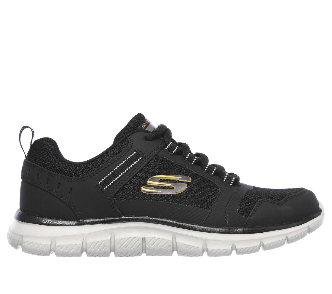 Кроссовки мужские Skechers Track - Knockhill черный/золотой 232001-BKGD
