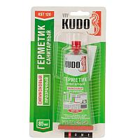 Герметик KUDO KST-120 силиконовый санитарный прозрачный, в тюбике 85 мл
