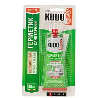 Герметик KUDO KST-121 силиконовый санитарный белый, в тюбике 85 мл