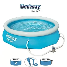 Надувной бассейн Bestway Fast Set 57458  |  305х66