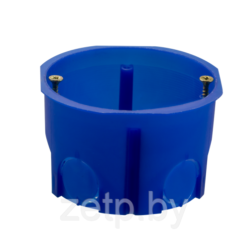 Коробка установочная КМТ-010-002 для твердых стен, 60х40, полипропилен, синяя, винты, IP20 EKF PROxima