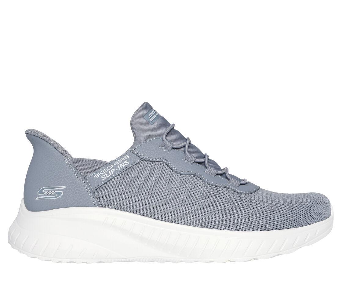 Кроссовки мужские Skechers Slip-ins: BOBS Sport Squad Chaos серый/белый 118300-GRY