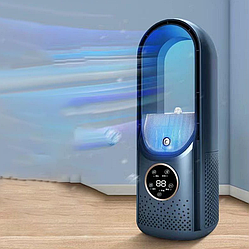 Безлопастной мини вентилятор с увлажнителем Bladeless Fan