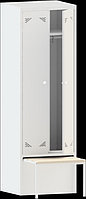 Шкаф металлический гардеробный двухстворчатый с выдвижной скамьёй