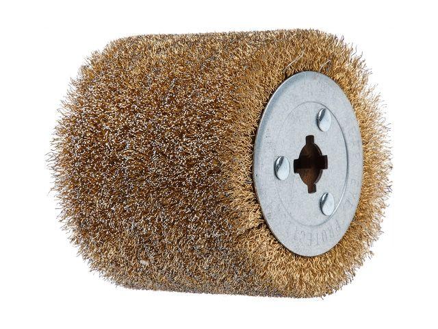 Щетка стальная с латунным покрытием 100х120 мм 0,3 мм WORTEX для WS 1012 S (диаметр 120 мм, ширина 100 мм,