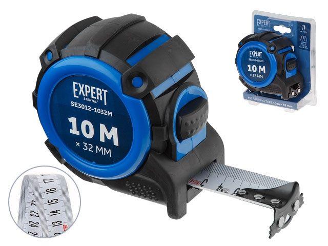 Рулетка 10м/32мм EXPERT STARTUL (SE3012-1032M) (Автостоп, двухсторонняя шкала нанесения, нейлоновое покрытие,