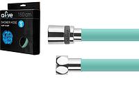 Шланг душевой, Si, 1/2" г-г 150 см, мятный зелёный, a-five (Гайка латунь (anti-twist), 25 бар)