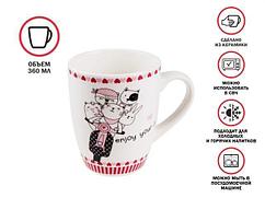 Кружка керамическая, 360 мл., LOVE KITTY-4, PERFECTO LINEA