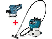 Пылесос MAKITA VC 3012 M + Эксцентриковая шлифмашина MAKITA BO 6030 в кор. (арт. BO6030)