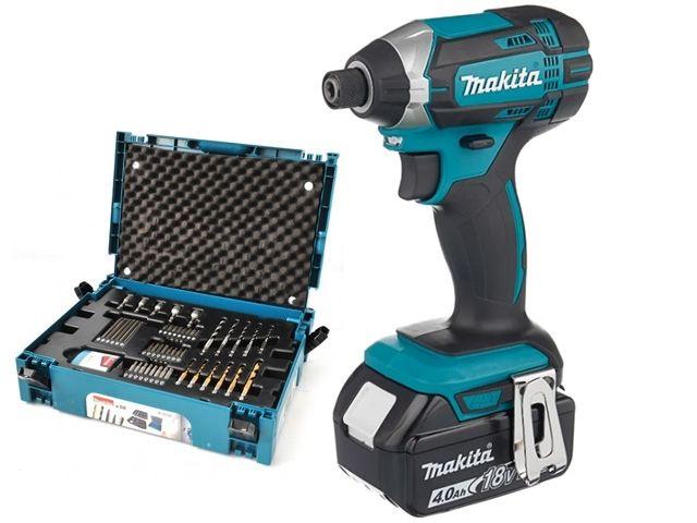 Аккум. шуруповерт MAKITA LXT DTD 152 RME в чем. + Набор оснастки MAKITA 56 предметов (B-53768) (18.0 В, 2