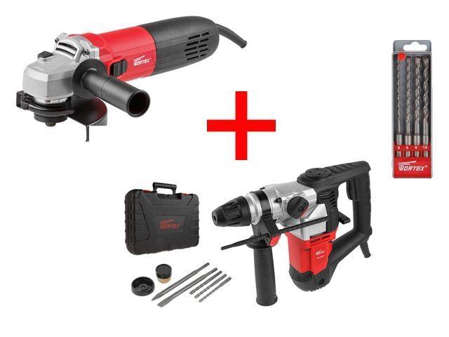 Одноручная углошлифмашина WORTEX AG 1213-3 E в кор.+ АКЦИЯ! -21% скидка на комплект!