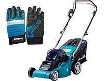 Газонокосилка аккумуляторная MAKITA LXT DLM 380 PM2 + АКЦИЯ (перчатки) (18.0 В, 2 акк., 4.0 А/ч, Li-Ion, шир.