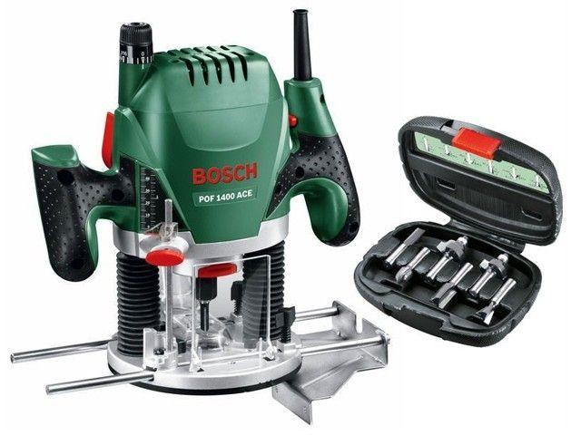 Фрезер вертикальный BOSCH POF 1400 AСE в чем. + набор фрез