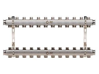 Коллекторная группа AVE162, 12 вых. AV Engineering (PRO серия Для отопления (радиаторы))