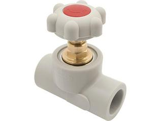 Вентиль ПП прямоточный 25, сер. FV Plast (Под заказ кратно коробкам)