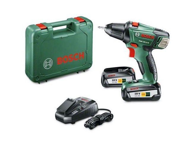 Аккум. дрель-шуруповерт BOSCH PSR 18 LI-2 в чем.