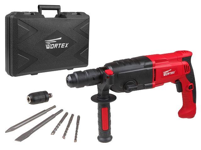 Перфоратор WORTEX RH 2829 X в чем. + (2 зубила, 3 сверла)