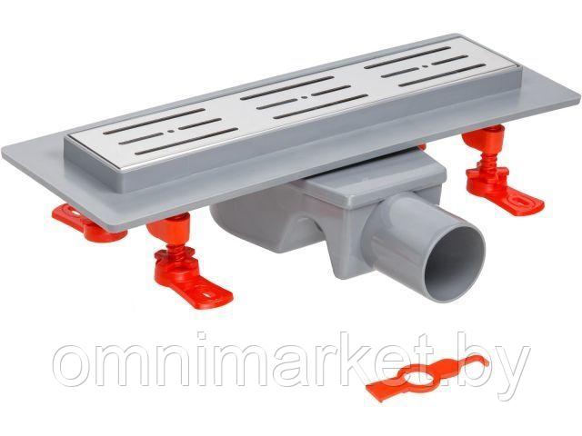 Сливной трап горизонтальный D 50, реш. нерж., сухой затвор, 63х300мм, AV Engineering