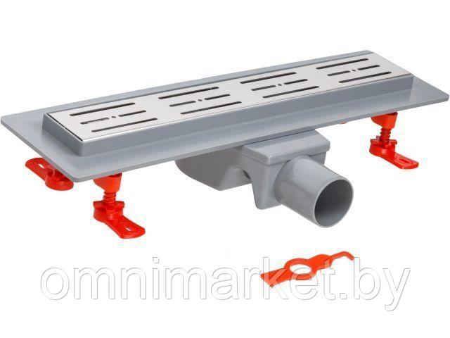 Сливной трап горизонтальный D 50, реш. нерж., сухой затвор, 63х400мм, AV Engineering