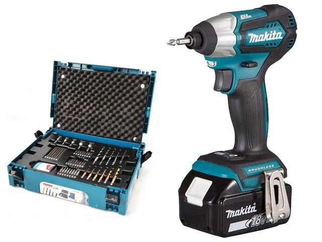 Аккум. шуруповерт MAKITA LXT DTD 155 RFE в чем. + Набор оснастки MAKITA 56 предметов (B-53768)