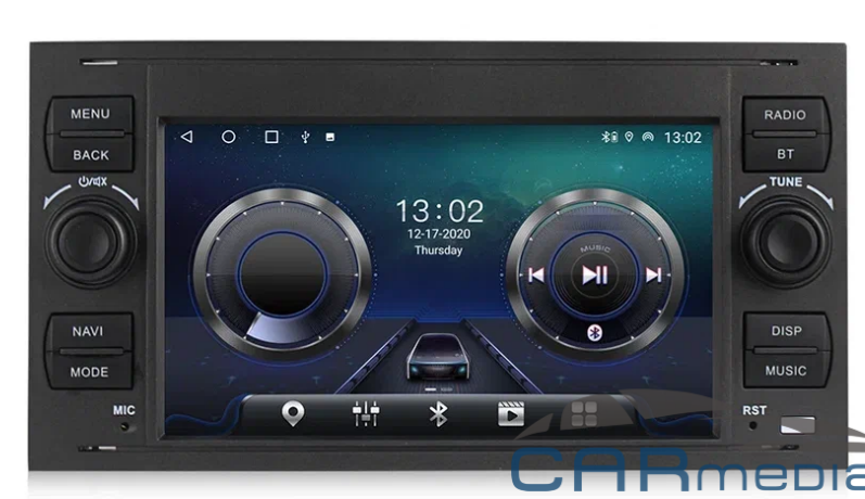 Штатная магнитола Carmedia для Ford Focus 2 2005-2007 на Android 12 (4/64gb+4g)