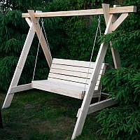 Качели уличные деревянные