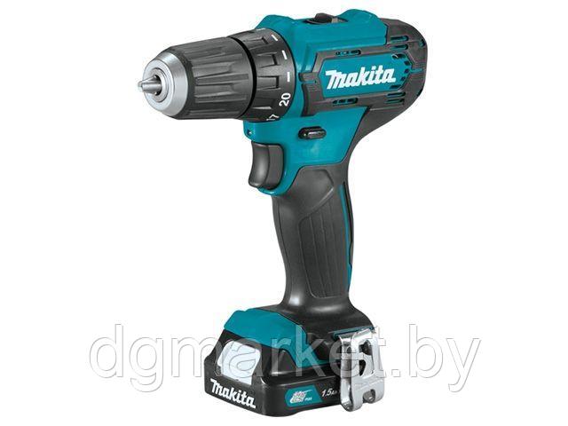Аккум. дрель-шуруповерт MAKITA CXT DF 333 DWYE в чем. (12.0 В, 2 акк., 1.5 А/ч Li-Ion, 2 скор., 30 Нм, шурупы