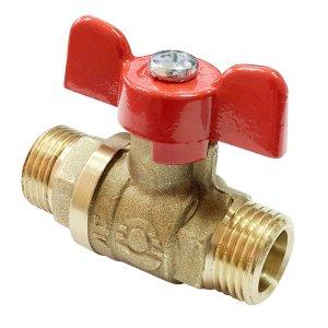 Кран шаровой для ВОДЫ латунный VALFEX 11Б27фт1М ВН/НР ручка-бабочка,1 1/4" (24/6) (Россия)