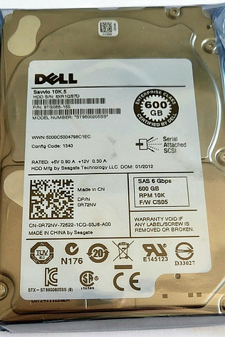 0R72NV Жёсткий диск Dell 600GB 10K 6G 2.5 SAS, фото 2