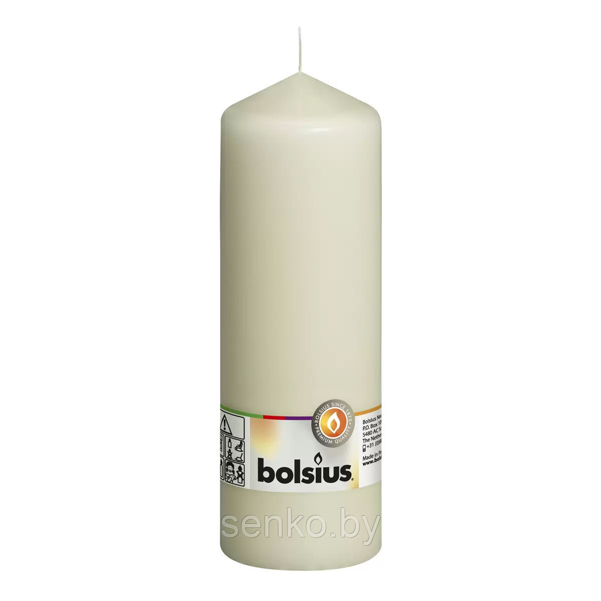 Свеча столбик кремовая 250/78 Bolsius