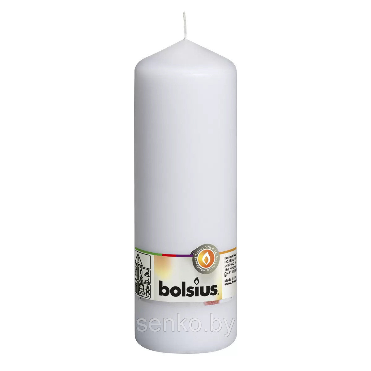 Свеча столбик белая 250/78 Bolsius