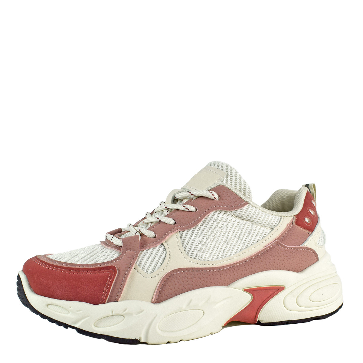Кроссовки женские Spotter арт.813361-Розовый+бежевый,р-ры:36-41
