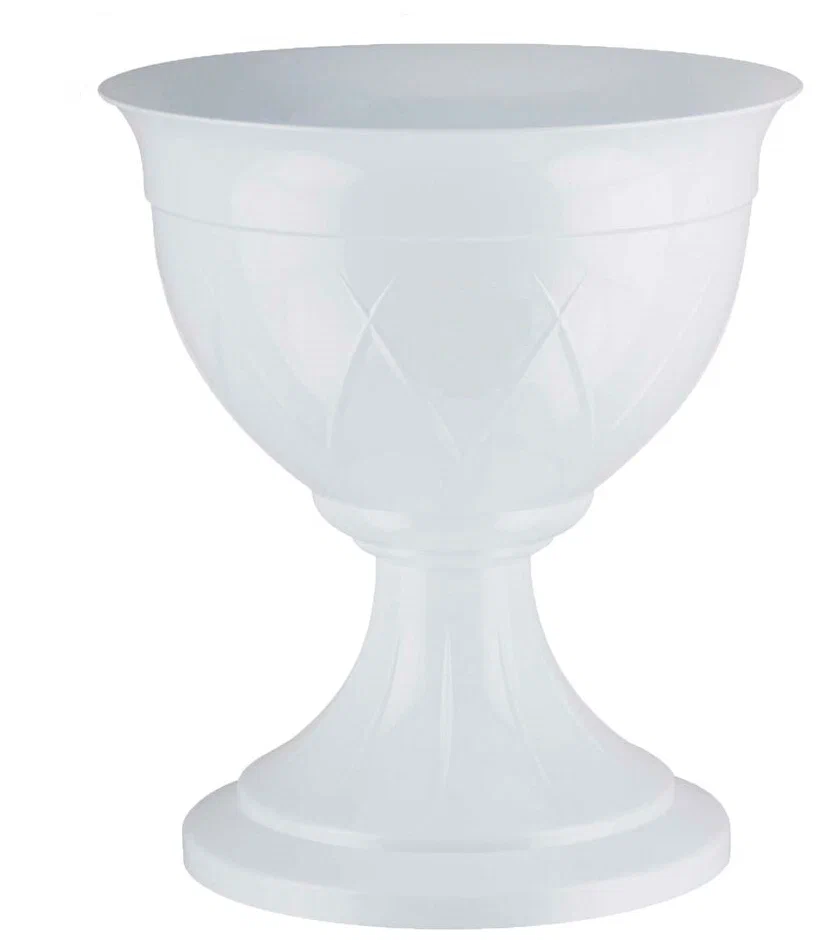 Вазон Лилия на ножке 9л белый